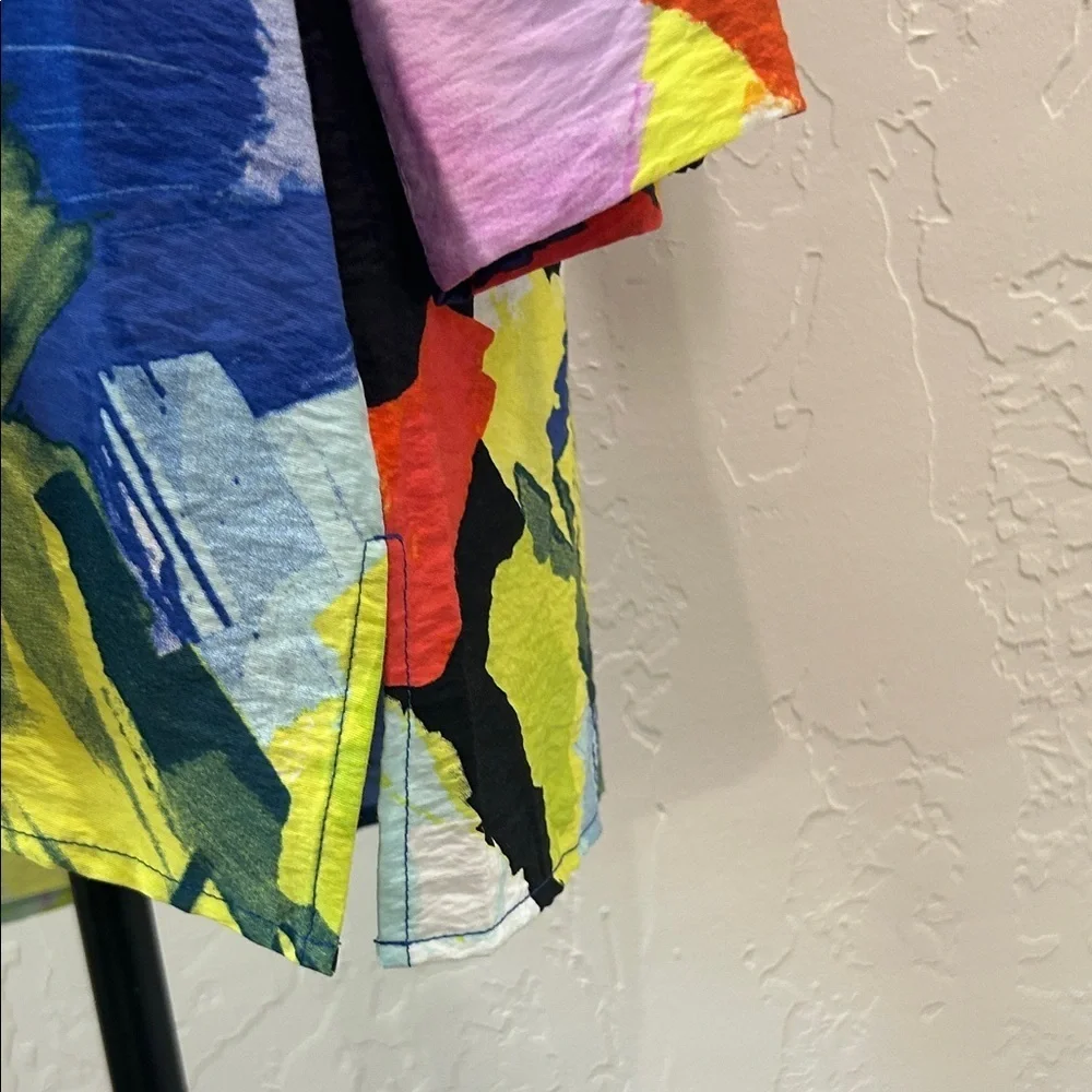 Ali Miles Multicolor Abstract Button Down Shirt NWT - Picture 5 of 11